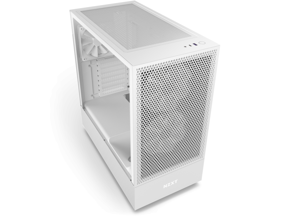 Кутия NZXT H5 Flow RGB Matte White, Mid-Tower