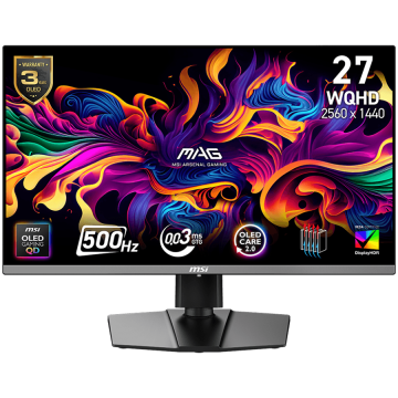 Монитор MSI MAG 272QP QD-OLED X50 Gaming Monitor, 26.5" 500Hz, WQHD (2560x1440) 16:9, QD-OLED