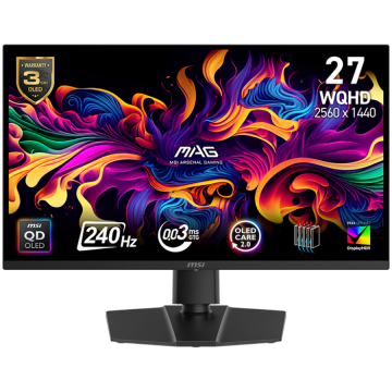 Монитор MSI MAG 271QP QD-OLED X24 Gaming Monitor, 26.5" 240Hz, WQHD (2560x1440) 16:9, QD-OLED