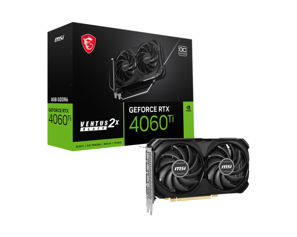 Видео карта MSI RTX4060TI VENT 2X BK OC 8G