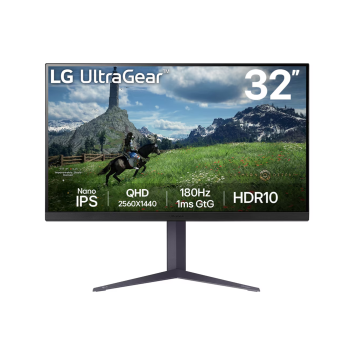 Монитор LG 32" 32GS85Q-B, QHD, NanoIPS, 180Hz