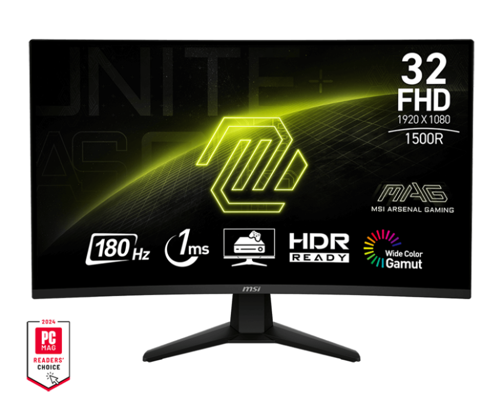 Монитор MSI 32.5" MAG 32C6 CURVED, FullHD, VA, 180Hz