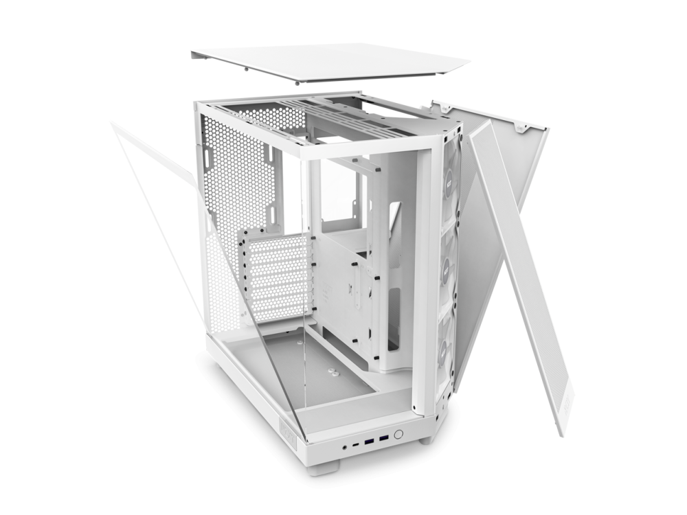 Кутия NZXT H6 Flow RGB Matte White - Middle Tower