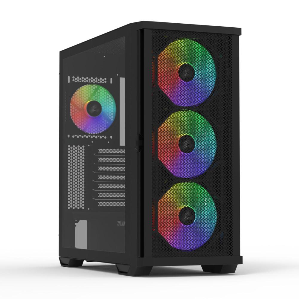 Кутия ZALMAN Z10 PLUS, Tempered Glass, RGB Mid-Tower, Черна