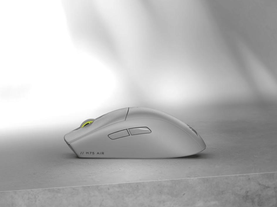 Геймърскa безжична мишка CORSAIR M75 AIR Ultra-Lightweight Gaming Mouse - Light Gray