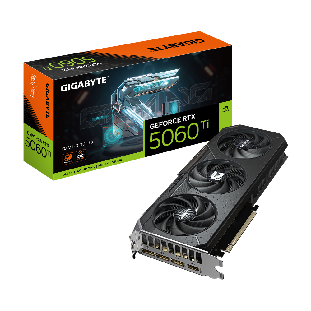Видео карта GIGABYTE RTX 5060 TI GAMING OC 16GB GDDR7