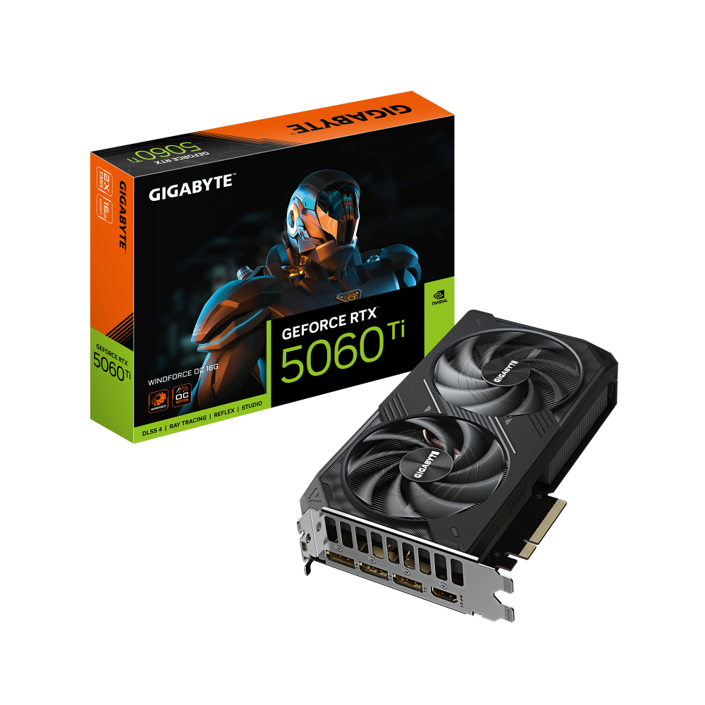 Видео карта GIGABYTE RTX 5060 TI WINDFORCE OC 16GB GDDR7