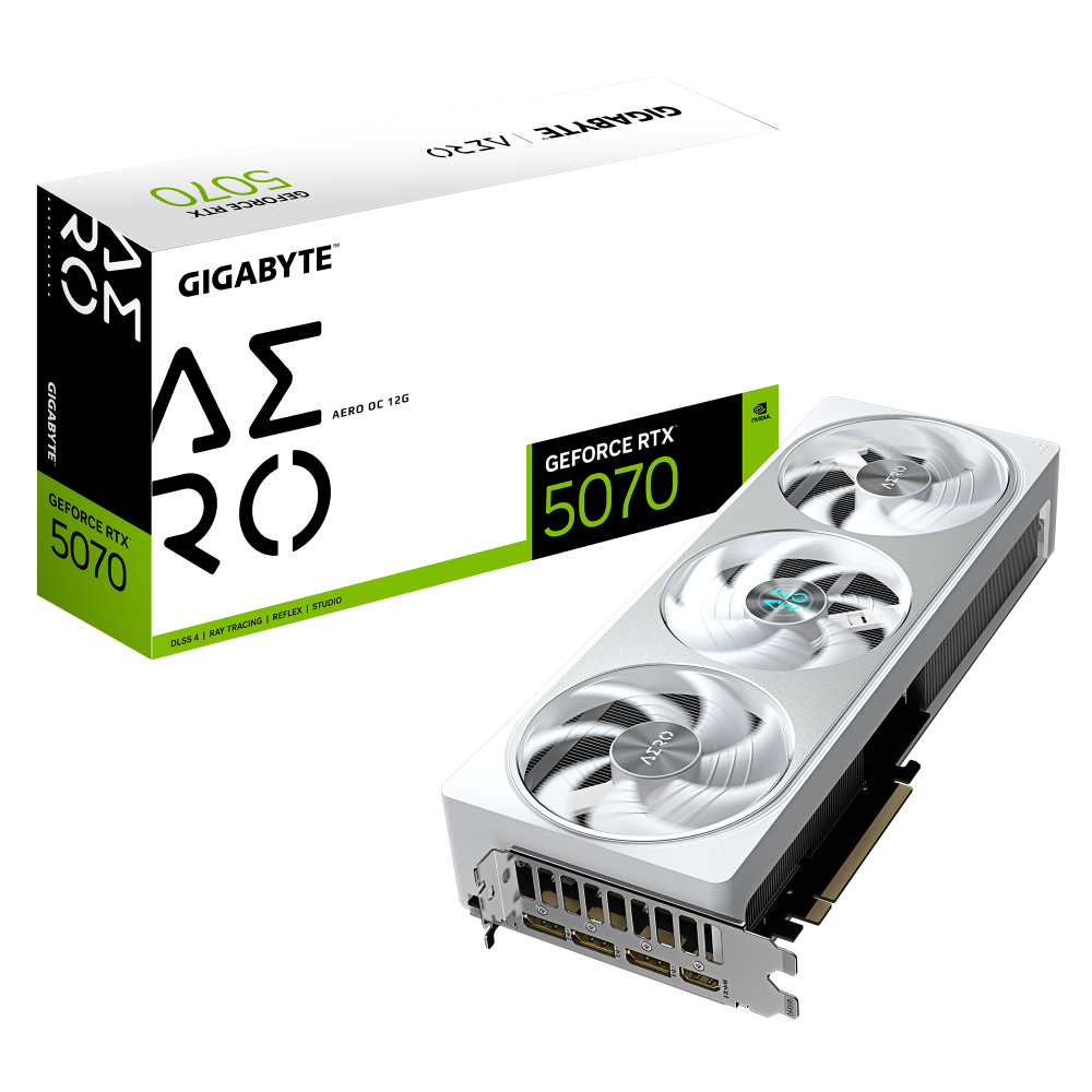 Видео карта GIGABYTE RTX 5070 AERO OC 12GB GDDR7