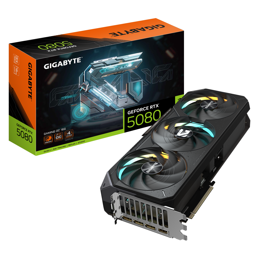 Видео карта GIGABYTE RTX 5080 GAMING 16GB GDDR7