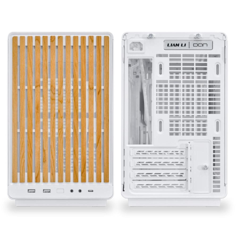 Кутия Lian Li DAN A3-mATX Wood Edition White - Micro Tower