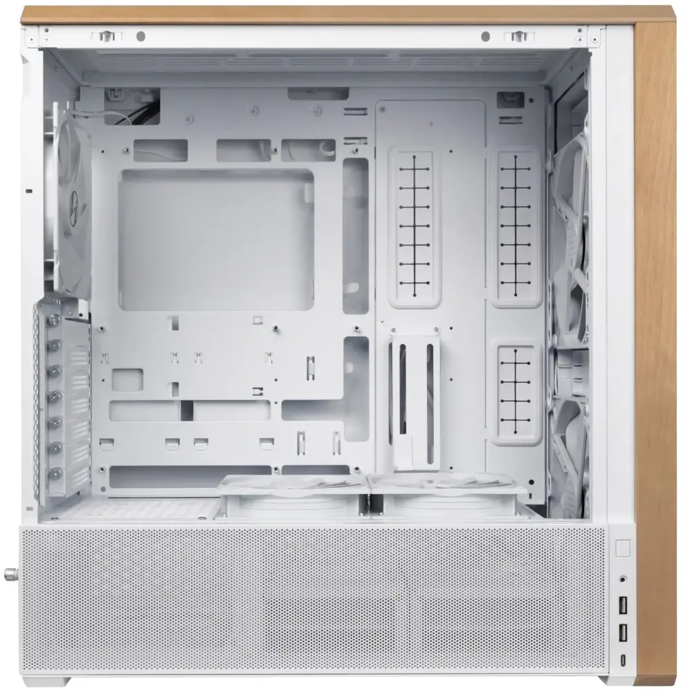 Кутия Lian-Li LANCOOL 217 Mid-Tower, Tempered Glass, Wood-White