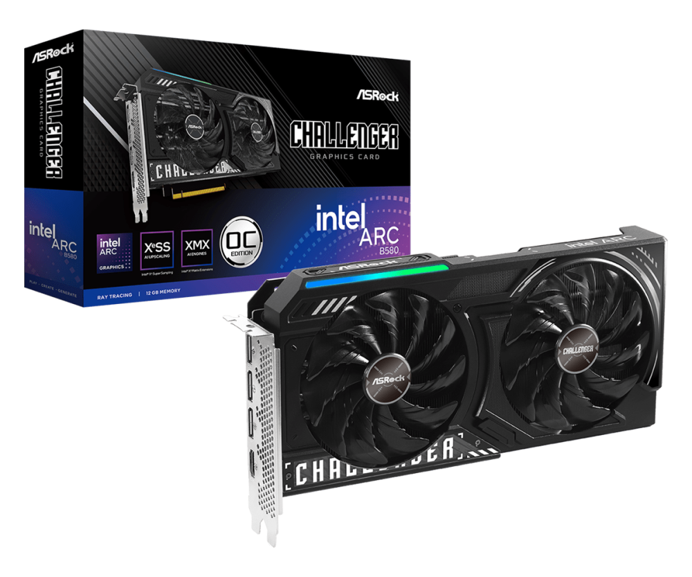 Видео карта ASRock Intel ARC B580 Challenger 12GB OC