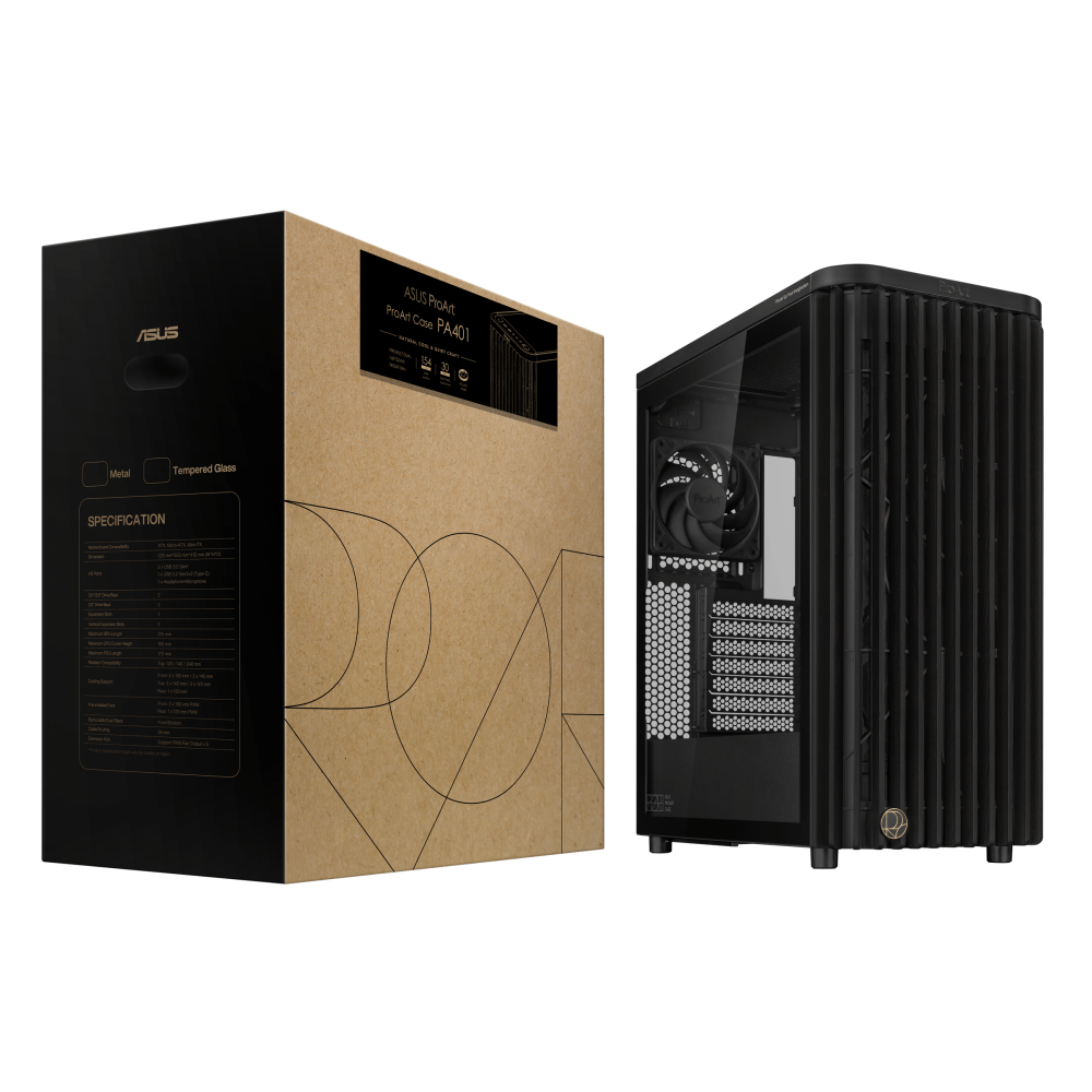 Кутия ASUS ProArt PA401 Wood Edition - Tempered Glass