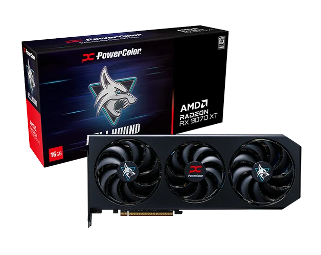 Видео карта PowerColor Radeon RX 9070 XT Hellhound 16GB GDDR6