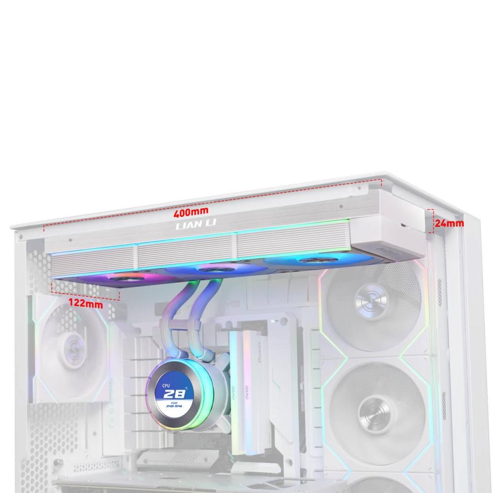 Охладител за процесор Lian Li HydroShift II LCD-C 360CL ARGB - Бял