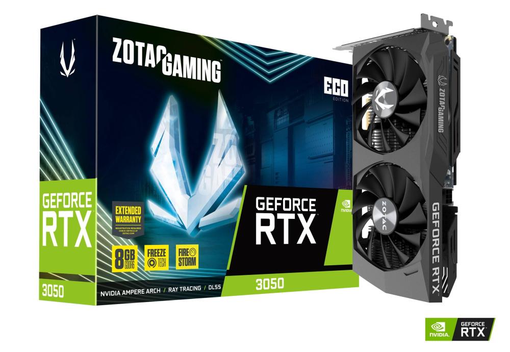 Видеокарта ZOTAC GAMING RTX 3050 ECO 8GB GDDR6