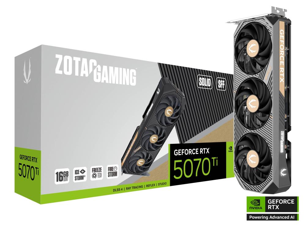 Видео карта ZOTAC GAMING RTX 5070 TI Solid Core 16GB GDDR7